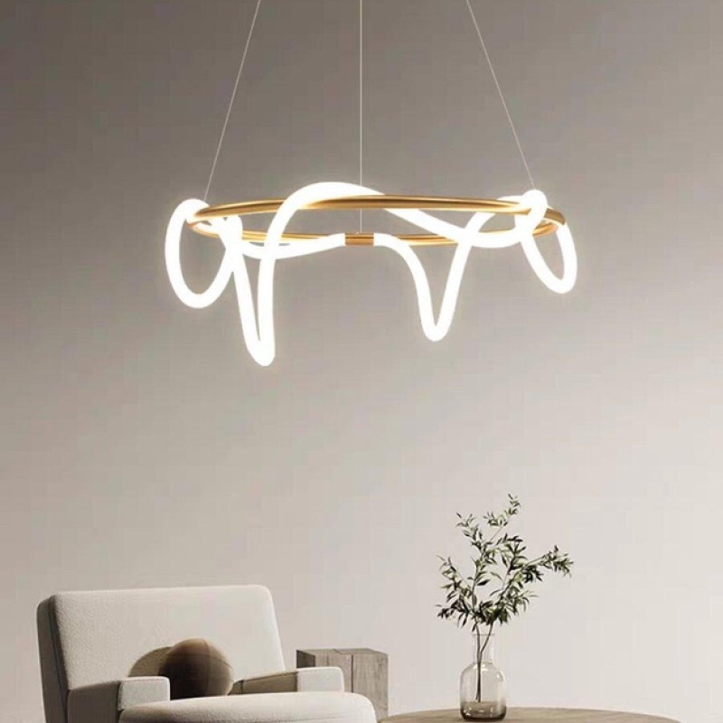 Підвісна LED люстра 88W Sirius з вигнутим розсіювачем 3000K/4500K/6000K мідна IP20 S5520-600 Copper