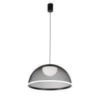 Подвесная LED люстра 90W с пультом Valeso с плафоном в сетку 3000-6500К черная IP20 G 2567/500