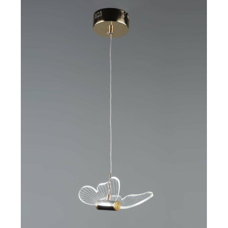 Підвісна LED люстра Sirius 6W у формі метелика з металевим каркасом 3200К золота IP20 B E2119/1H