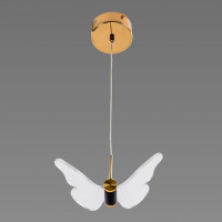 Подвесная LED люстра Sirius 6W в форме бабочки с металлическим каркасом 3200К золота IP20 B E2119/1H