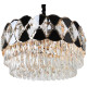 Подвесная хрустальная люстра Sirius под 15 ламп Е14 с черными вставками IP20 20111-15 600W