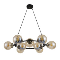 Подвесная люстра Sirius на девять плафонов-шар под лампу Е14 черная/бронзовая IP20 G 74405/9 Antique 40W
