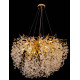 Подвесная люстра Sirius с хрустальными подвесами под двенадцать ламп G9 золотая IP20 WM-7020/800