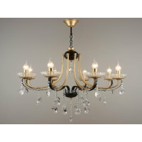 Подвесная люстра Sirius в классическом стиле под восемь ламп Е14 золотая IP20 B NH4750/8