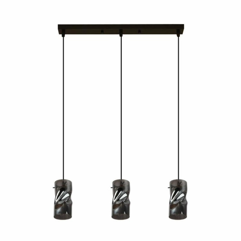 Підвісна люстра VALESO на три фігурні плафони під лампу Е27 чорна IP20 GLD-22902-3 