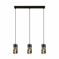 Подвесная люстра VALESO на три фигурных плафона под лампу Е27 черная IP20 GLD-22902-3