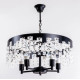 Підвісна люстра кришталева Sirius на п'ять ламп Е27 із чорним корпусом IP20 B S2299/5