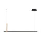 Подвесная светодиодная люстра 20W VALESO с деревянным элементом 3000К белая IP20 22806M WOOD+WT