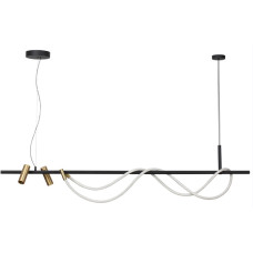 Підвісна світлодіодна люстра 30W VALESO з гнучким розсіювачем 4000К чорна/золота IP20 THD63815A-3 30