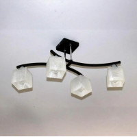 Потолочная люстра Sirius на четыре стеклянных плафона под лампу Е27 черная/хром IP20 B A1507/4 60W