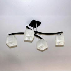 Стельова люстра Sirius на чотири скляні плафони під лампу Е27 чорна/хром IP20 B A1507/4 60W