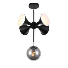 Потолочная люстра Sirius в стиле лофт на пять плафонов под лампу Е27 черная IP20 Д GH 10436-5