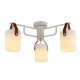 Стельова люстра Valeso в стилі лофт під три лампи Е27 біла/хром IP20 G 321035/3 CR+Matt white