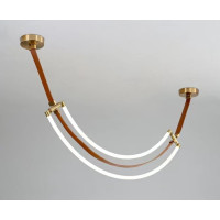 Подвесная светодиодная люстра 45W VALESO с двумя источниками света 4000К коричневая IP20 THD63224-1200