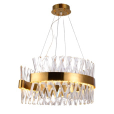 Підвісна світлодіодна люстра 65W Sirius зі скляними елементами 3000К бронза IP20 Ш 5011/600