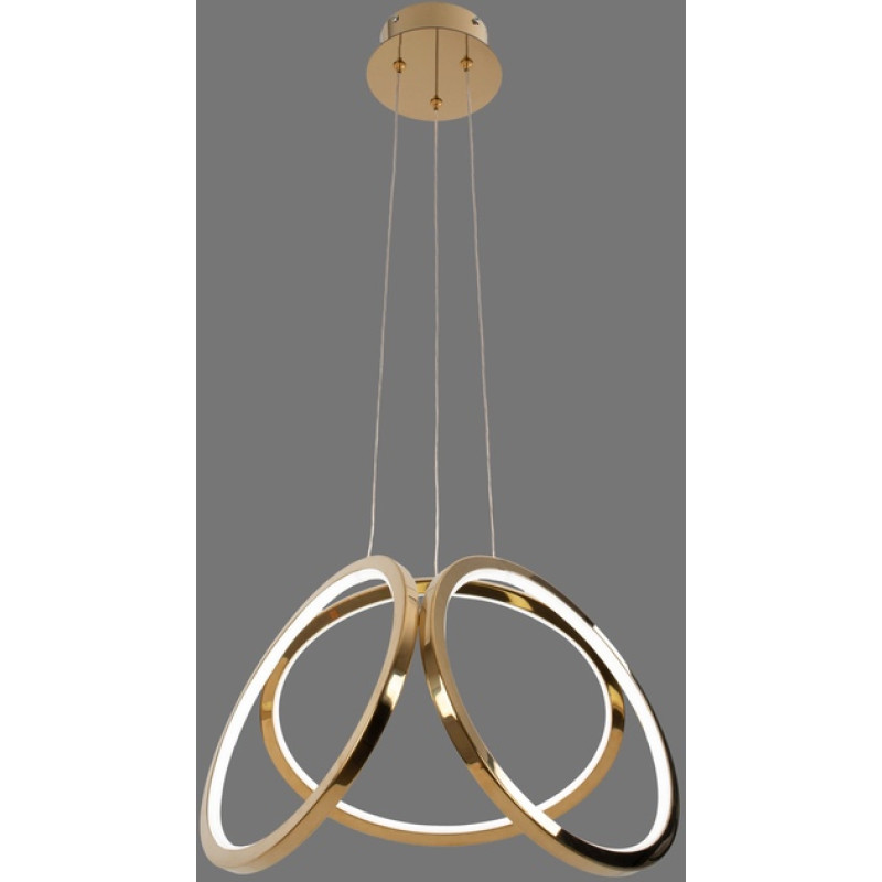 Підвісна світлодіодна люстра Sirius 132W з трьома плафонами 3000-6500К золота IP20 N SC-3965-600