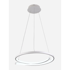 Подвесная светодиодная люстра Sirius 48W с круглым плафоном 3000-6500К белая IP20 LCD3052 WT