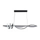 Підвісна світлодіодна люстра Sirius 62W з пультом 3000-6500К чорна IP20 LCD3088 BK
