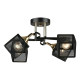 Потолочная люстра Sirius на четыре квадратных плафона под лампу Е27 черная IP20 N5708/4