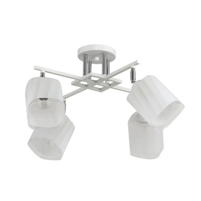 Потолочная люстра Sirius на четыре матовых плафона под лампу Е27 белая IP20 G 07473/4 Matte White