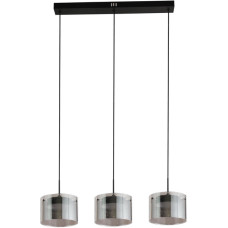 Підвісний LED світильник 42W з пультом Valeso на три плафони 3000-6500К димчасто-чорний IP20 G 2922/