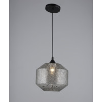 Подвесной светильник Valeso со стеклянным плафоном под лампу Е27 черный IP20 B A4376/1H BK 60W