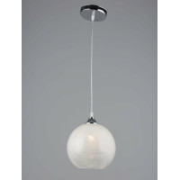 Подвесной светильник Valeso со стеклянным плафоном под одну лампу Е27 хром/белый IP20 B A4403/1H 60W