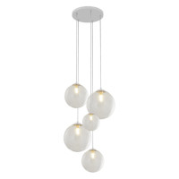 Подвесной светильник Valeso на пять сферических плафонов под лампу G9 белый IP20 HN8413-5 60W