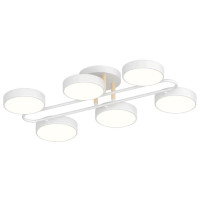 Стельова LED люстра 108W Valeso з металевим каркасом 3000/4200/6000К біла IP20 XI3322-6