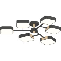 Стельова LED люстра 108W Valeso з металевим каркасом 3000/4200/6000К чорна IP20 XI3363-6