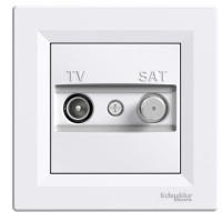 Розетка TV-SAT прохідна (4дБ) Asfora Schneider Electric біла EPH3400221