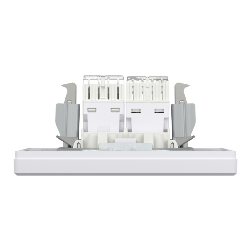 Розетка двойная телефонная RJ11 + компьютерная RJ45 Asfora Schneider Electric белая EPH4900121