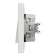 Выключатель двухклавишный Asfora Schneider Electric белый EPH1100121