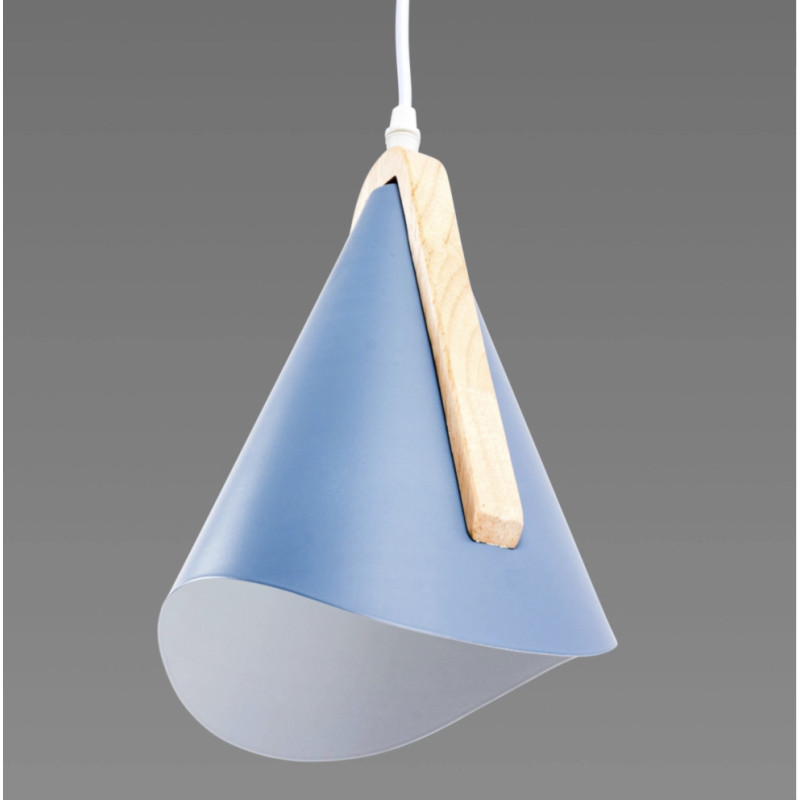 Люстра в стилі лофт із металевим плафоном під лампу Е27 сіра IP20 Sirius PL044