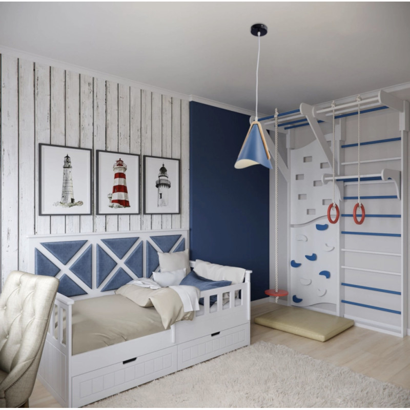 Люстра в стилі лофт із металевим плафоном під лампу Е27 сіра IP20 Sirius PL044