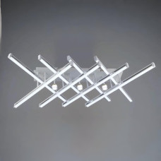 Стельова LED люстра 102W Sirius з металевим каркасом 3000K/6500K біла/хром IP20 B YH1308/8+3 WT+CH