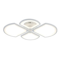 Потолочная LED люстра 116W с пультом Valeso с акриловыми плафонами 3000K-6500K белая IP20 G 1142/2+2 WT