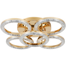 Потолочная LED люстра 130W Sirius с 5 акриловыми плафонами 3000-6500К золота IP20 G 2723/4+1BG GD 65W