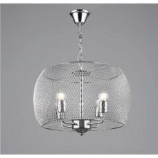 Люстра подвесная Sirius с круглым металлическим плафоном под четыре лампы Е27 хром IP20 B S2456/4 CH