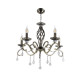 Люстра підвісна Sirius з кришталевими підвісами під п'ять ламп Е14 бронзова IP20 N1208 / 5