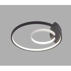 Потолочная LED люстра 24W Valeso круглой формы 3000/4500/6000К черная IP20 LP-DA10459 BK