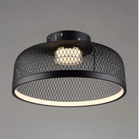 Потолочная LED люстра 28W VALESO с металлическим плафоном в сетку 3000/6500К черная IP20 B YH1348/56W BK+GD