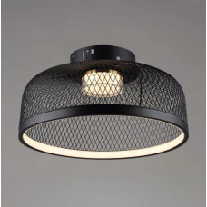 Стельова LED люстра 28W VALESO з металевим плафоном у сітку 3000/6500К чорна IP20 B YH1348/56W BK+GD