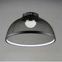 Потолочная LED люстра 35W VALESO с металлическим плафоном в сетку 3000/6500К черная IP20 B YH1349/70W BK+GD