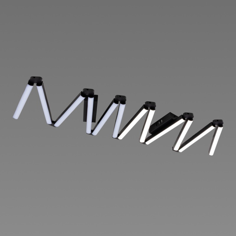 Стельова LED люстра 40W Valeso зі складною конструкцією 6000К чорна IP20 LED13311-12