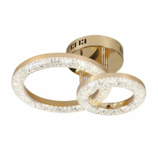 Стельова LED люстра 42W Sirius з пультом д/в 3000-6500К золота IP20 G 2723/1+1 GD 21W*2