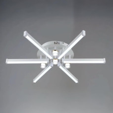 Стельова LED люстра 44W Sirius з акриловими розсіювачами 3000K/6500K біла/золота IP20 B YH1309/6+4 W