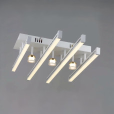 Стельова LED люстра 46W Sirius з металевим кріпленням 3000K/6500K біла/хром IP20 B YH1311/4+3 WT+CH