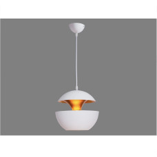 Люстра підвісна Sirius з металевим каркасом з плафоном під лампу Е27 біла IP20 6657-250