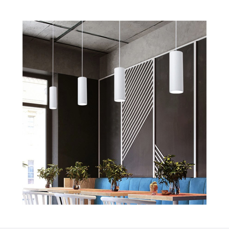 Люстра подвесная Sirius с металлическим плафоном под лампу GU10 белая IP20 INN-23124WH